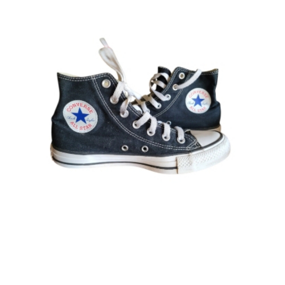 Converse All Star Chuck Taylor White Black Hi Top Athletic Sneaker Shoe Women 7